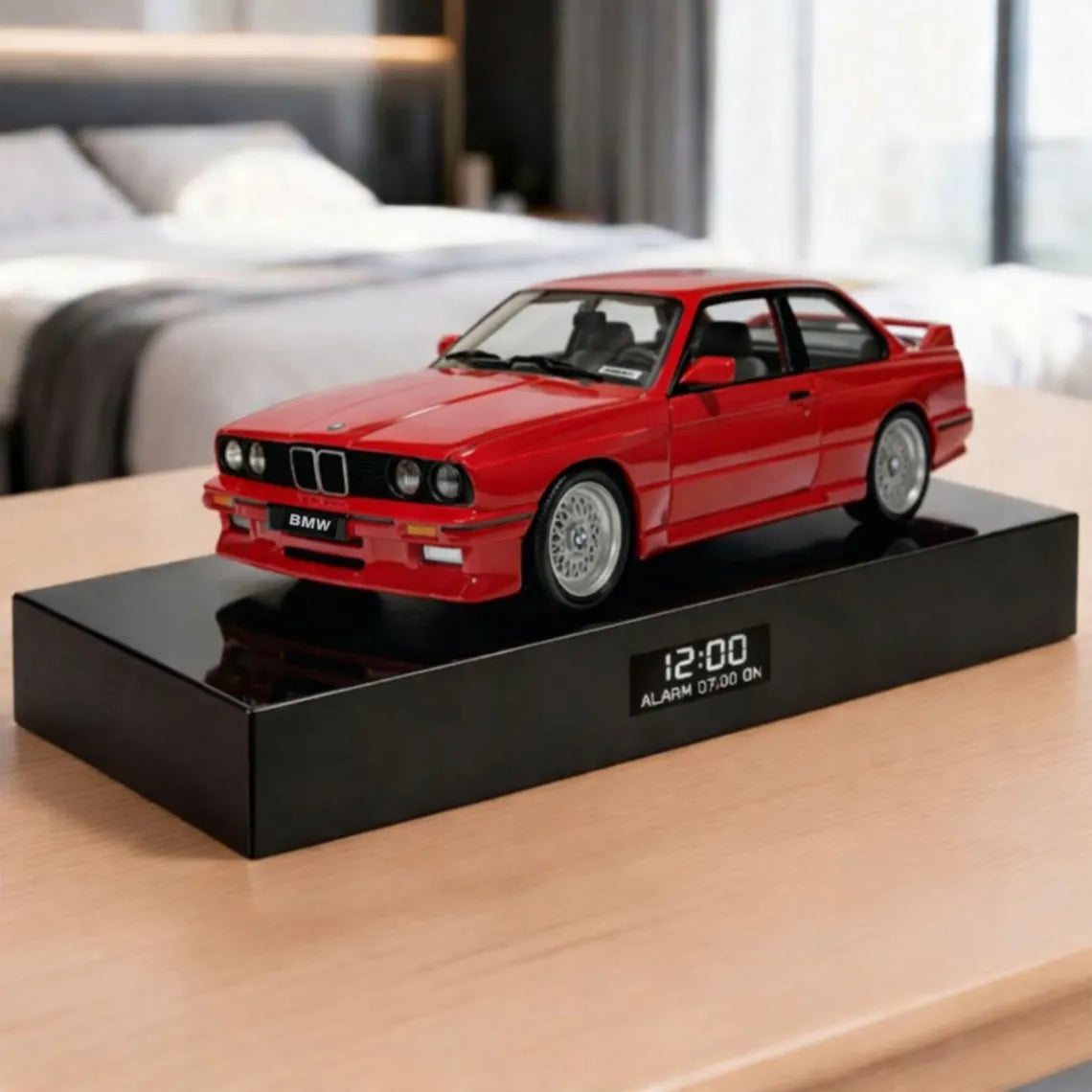 BMW E30 M3 Car Alarm Clock – Handmade – Red