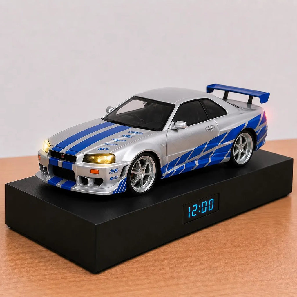 Nissan Skyline GT-R (R34) Car Alarm Clock – Handmade