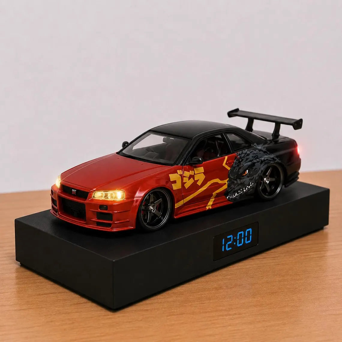 Nissan Skyline GT-R (R34) Godzilla Car Alarm Clock – Handmade
