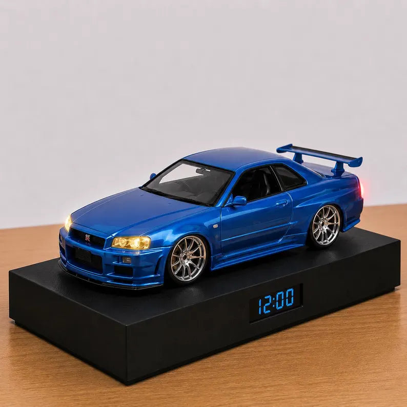 Nissan Skyline GT-R (R34) Fast & Furious Car Alarm Clock – Handmade