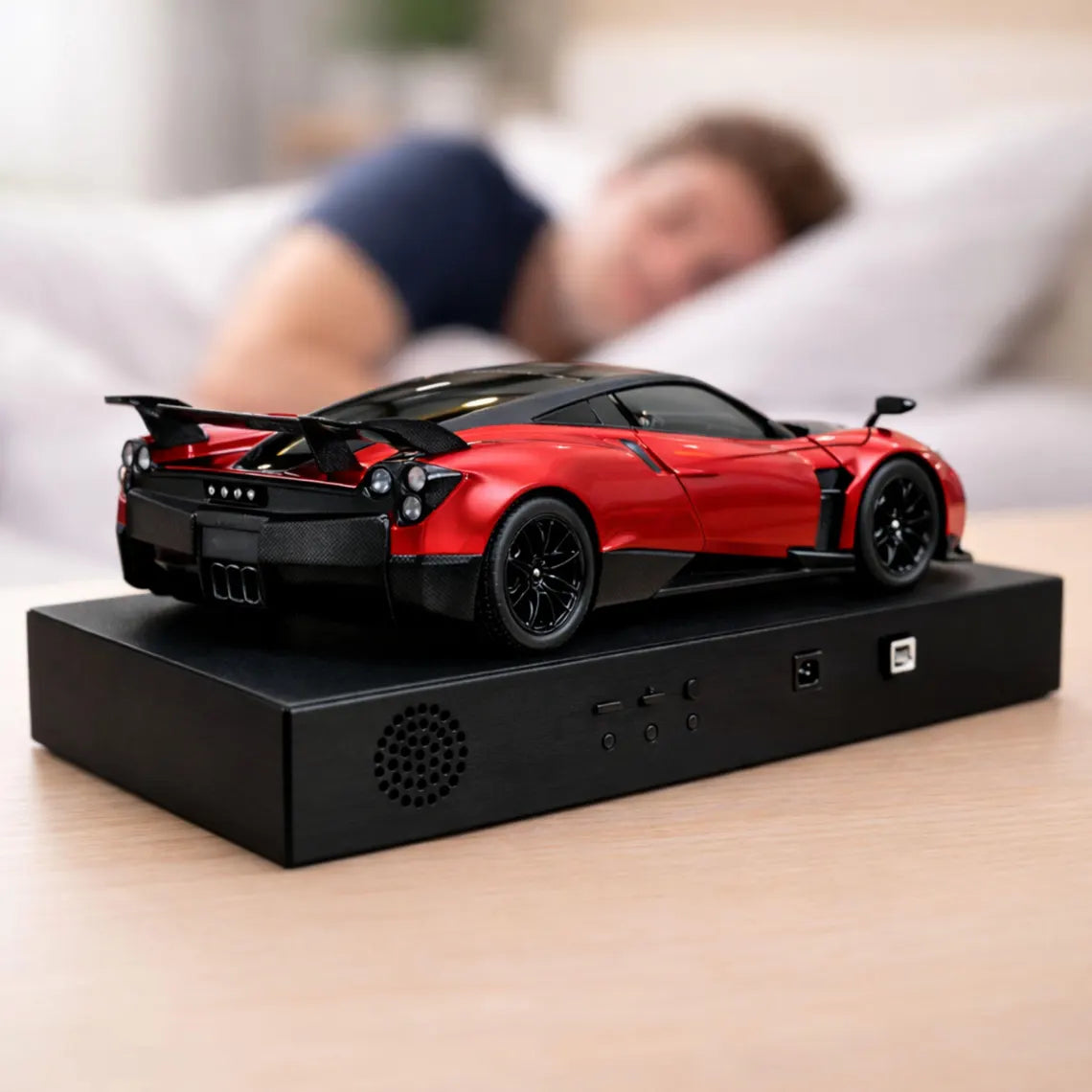 Pagani Huayra Car Alarm Clock – Handmade – Steam Effect – Red