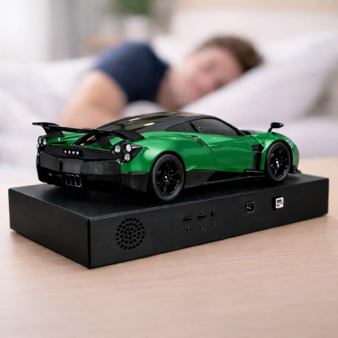 Pagani Huayra Car Alarm Clock – Handmade – Steam Effect – Green