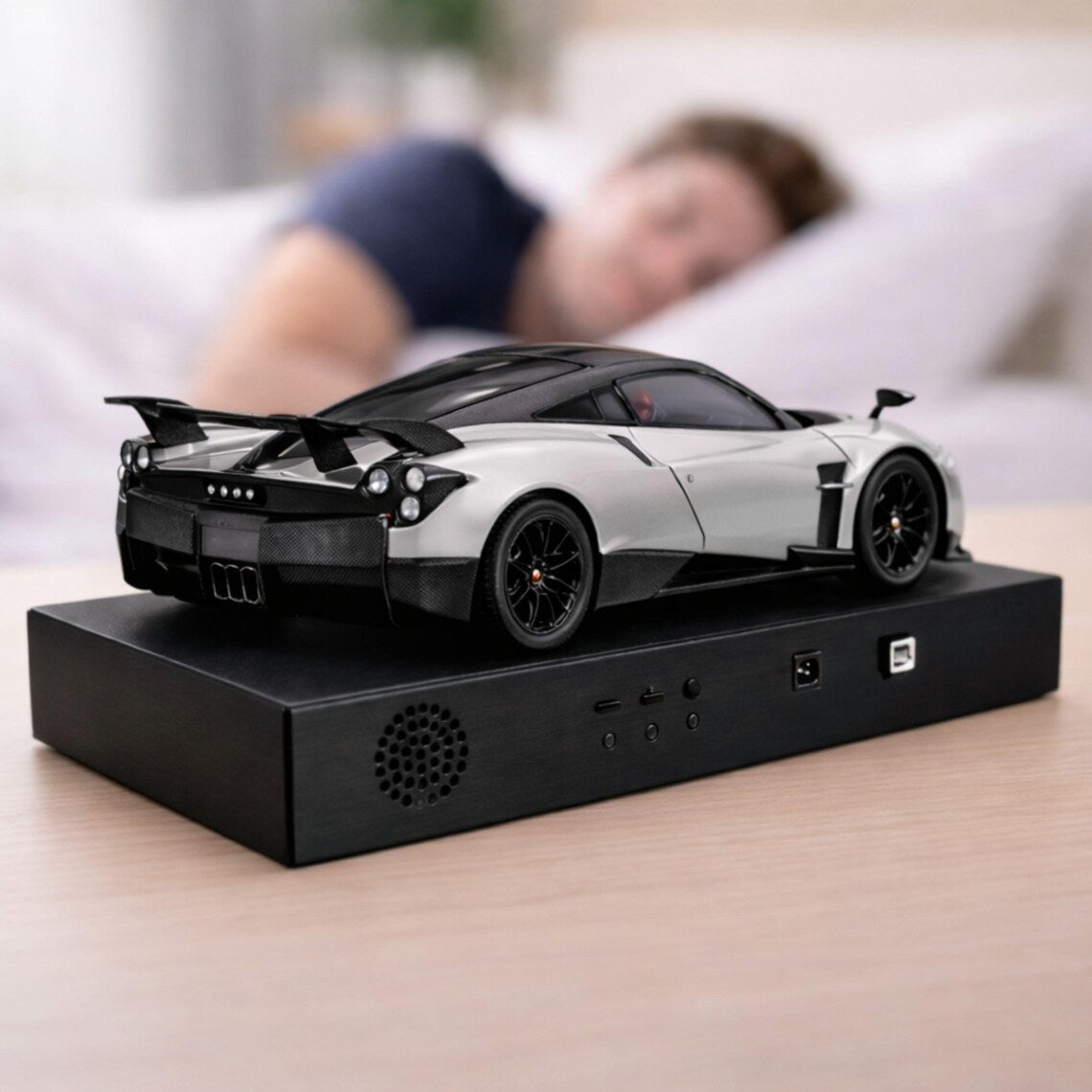 Pagani Huayra Car Alarm Clock – Handmade – Steam Effect – Gray