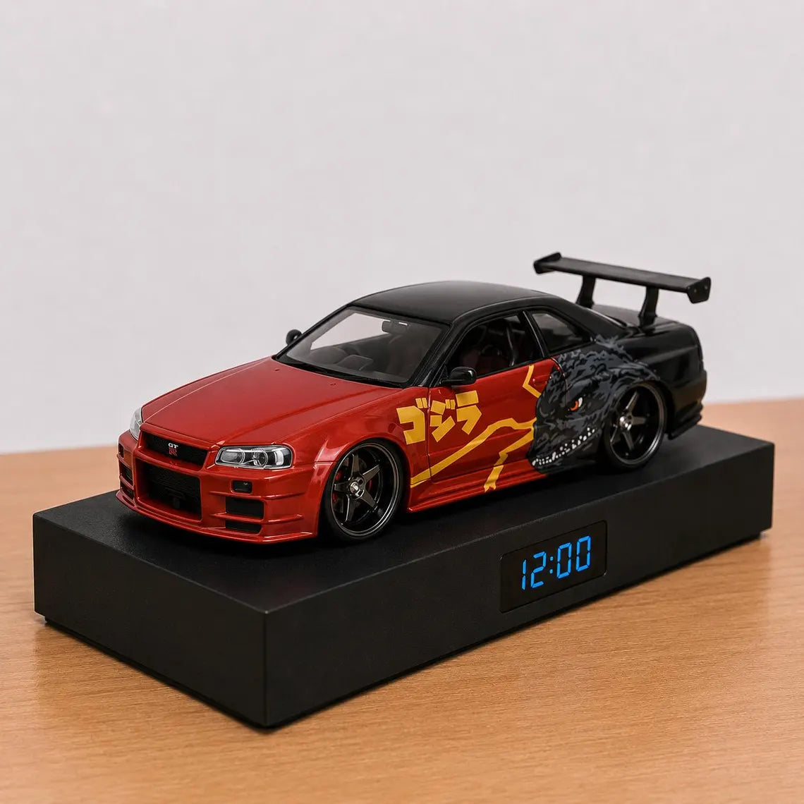 Nissan Skyline GT-R (R34) Godzilla Car Alarm Clock – Handmade
