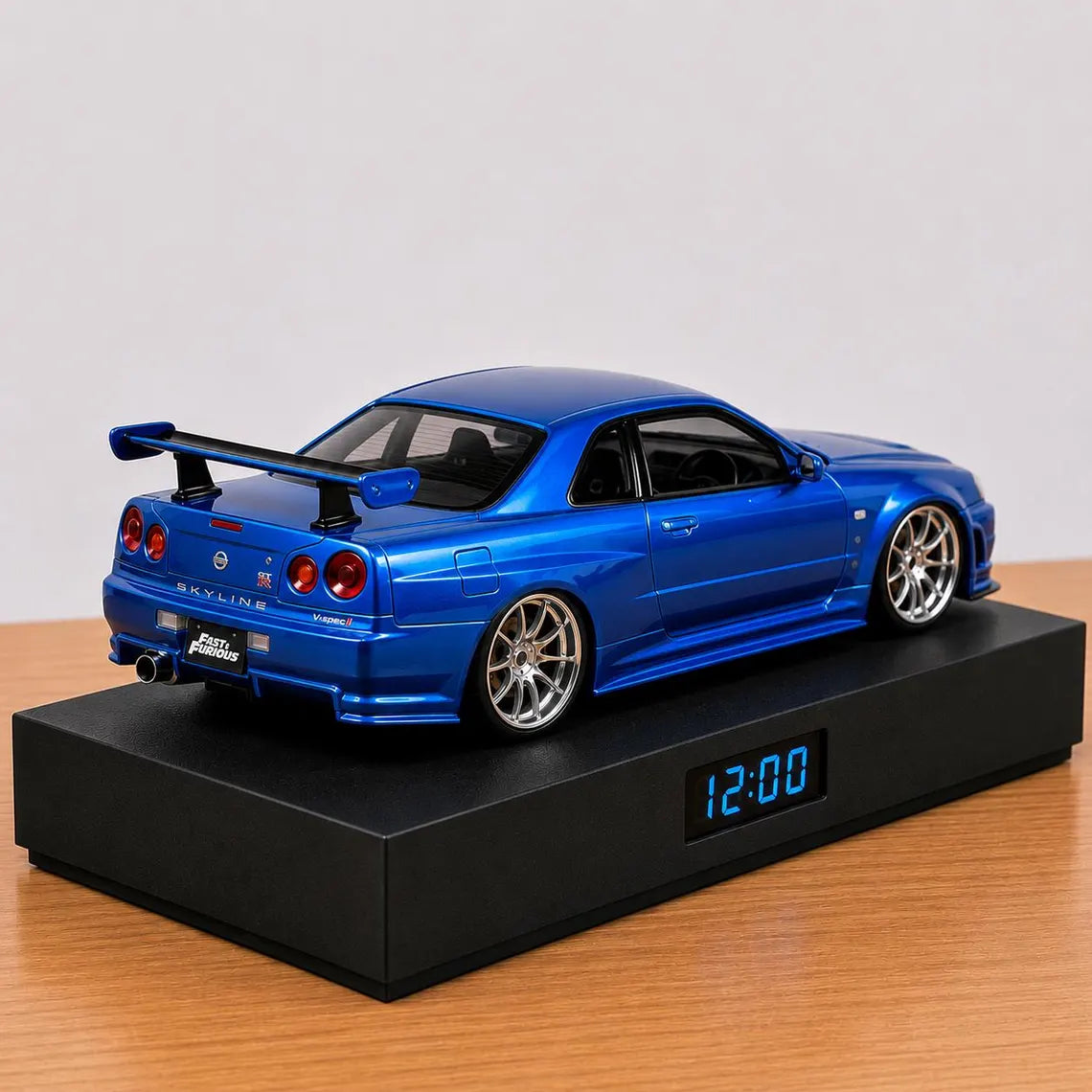 Nissan Skyline GT-R (R34) Fast & Furious Car Alarm Clock – Handmade