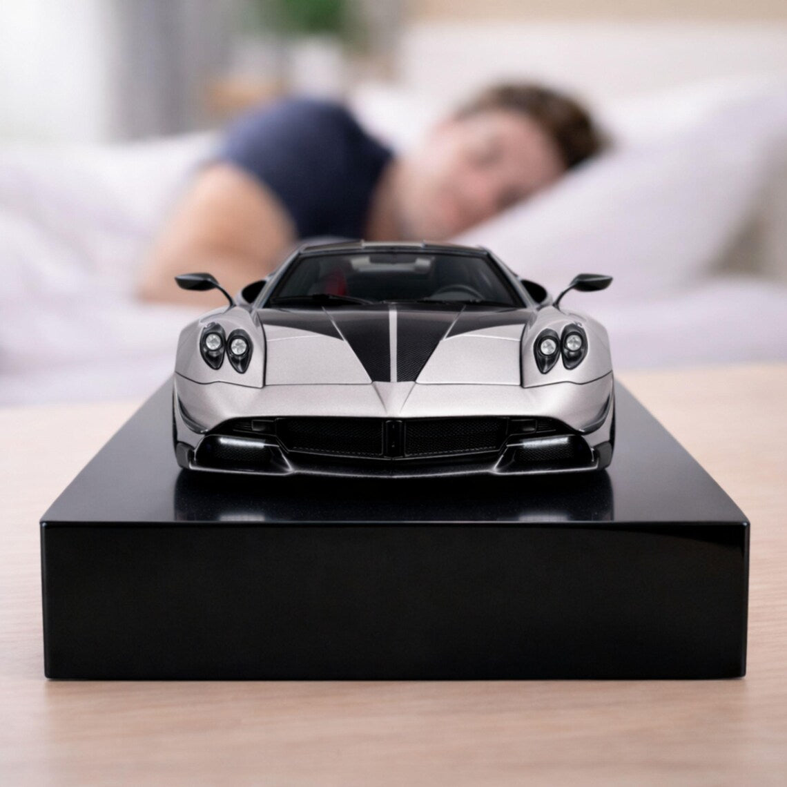 Pagani Huayra Car Alarm Clock – Handmade – Steam Effect – Gray