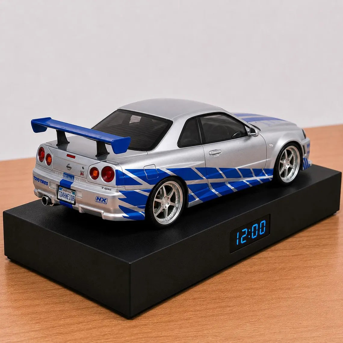 Nissan Skyline GT-R (R34) Car Alarm Clock – Handmade