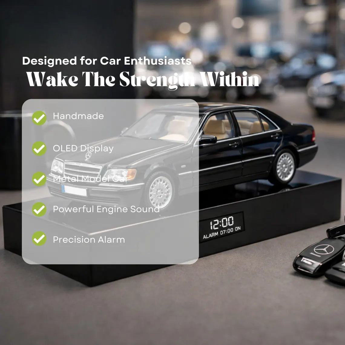 Mercedes Benz 320 W140 Car Alarm Clock – Handmade