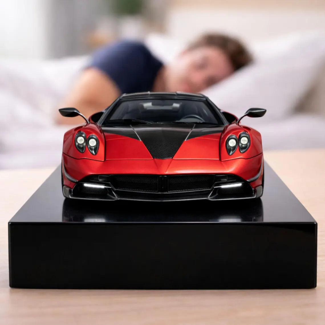 Pagani Huayra Car Alarm Clock – Handmade – Steam Effect – Red