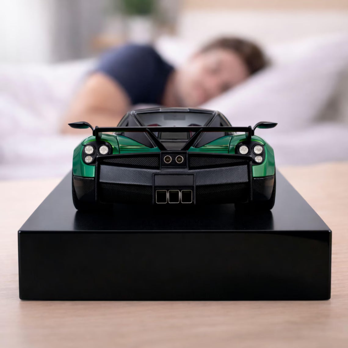 Pagani Huayra Car Alarm Clock – Handmade – Steam Effect – Green