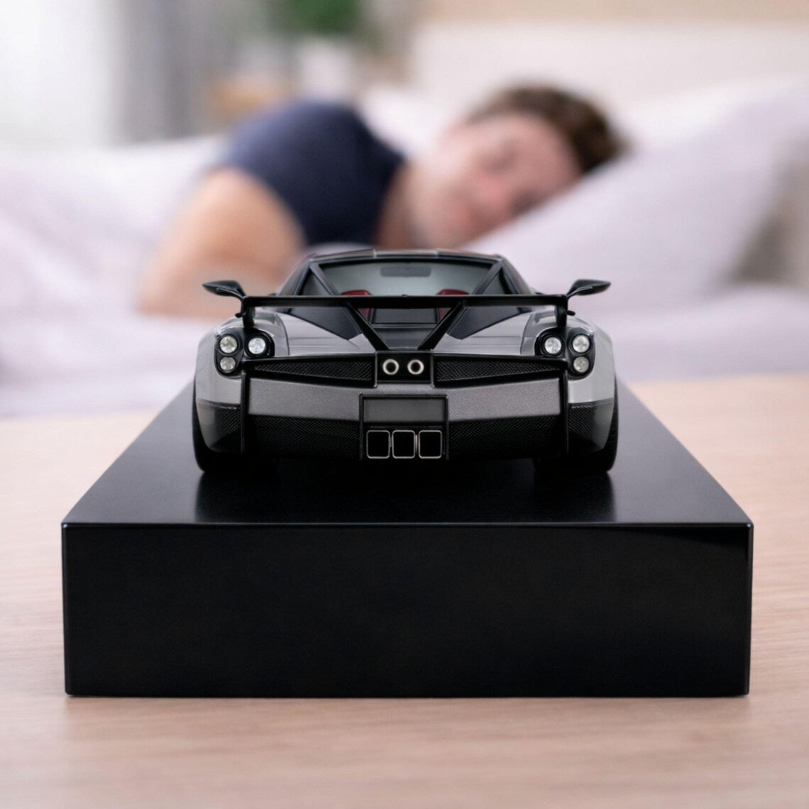 Pagani Huayra Car Alarm Clock – Handmade – Steam Effect – Gray