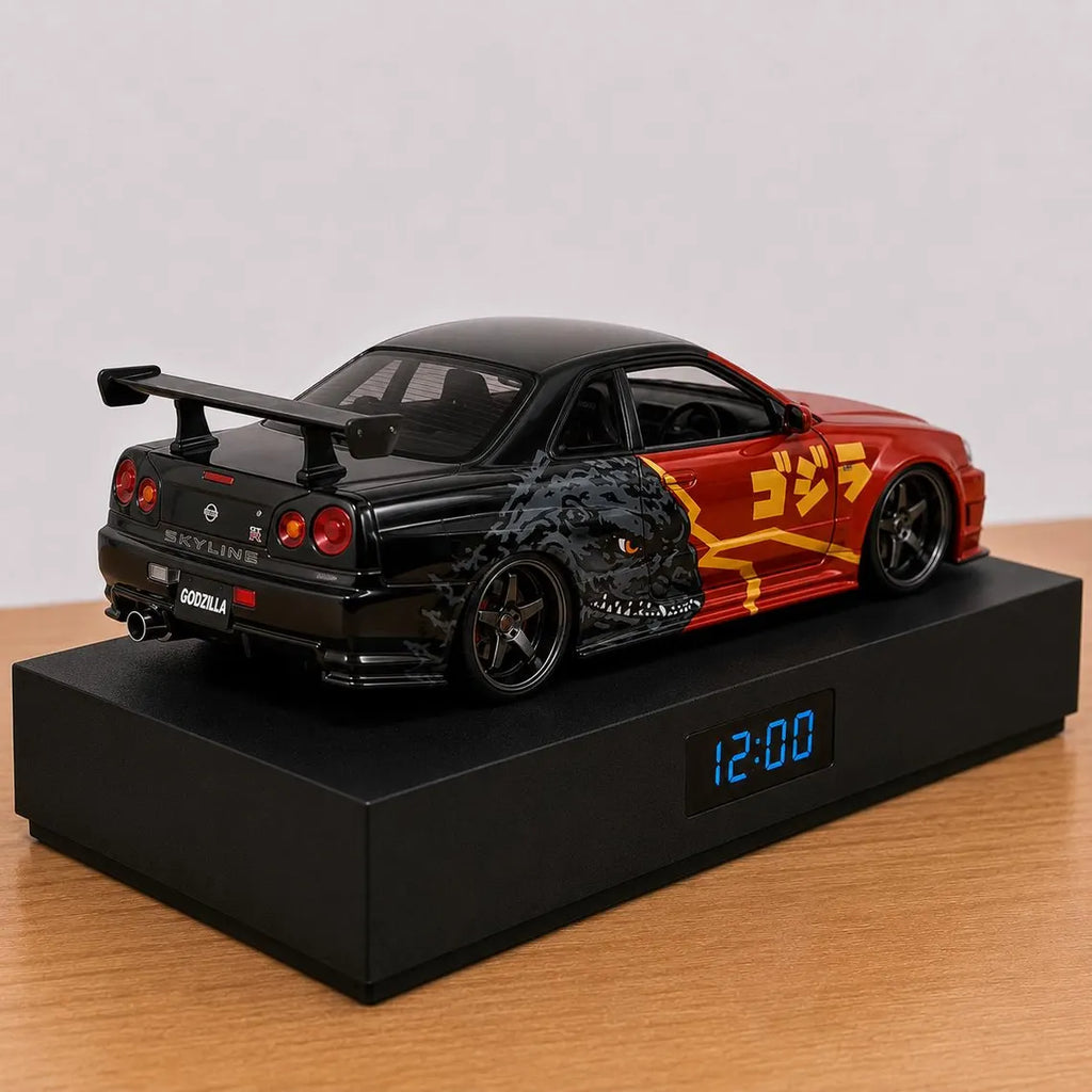 Nissan Skyline GT-R (R34) Godzilla Car Alarm Clock – Handmade