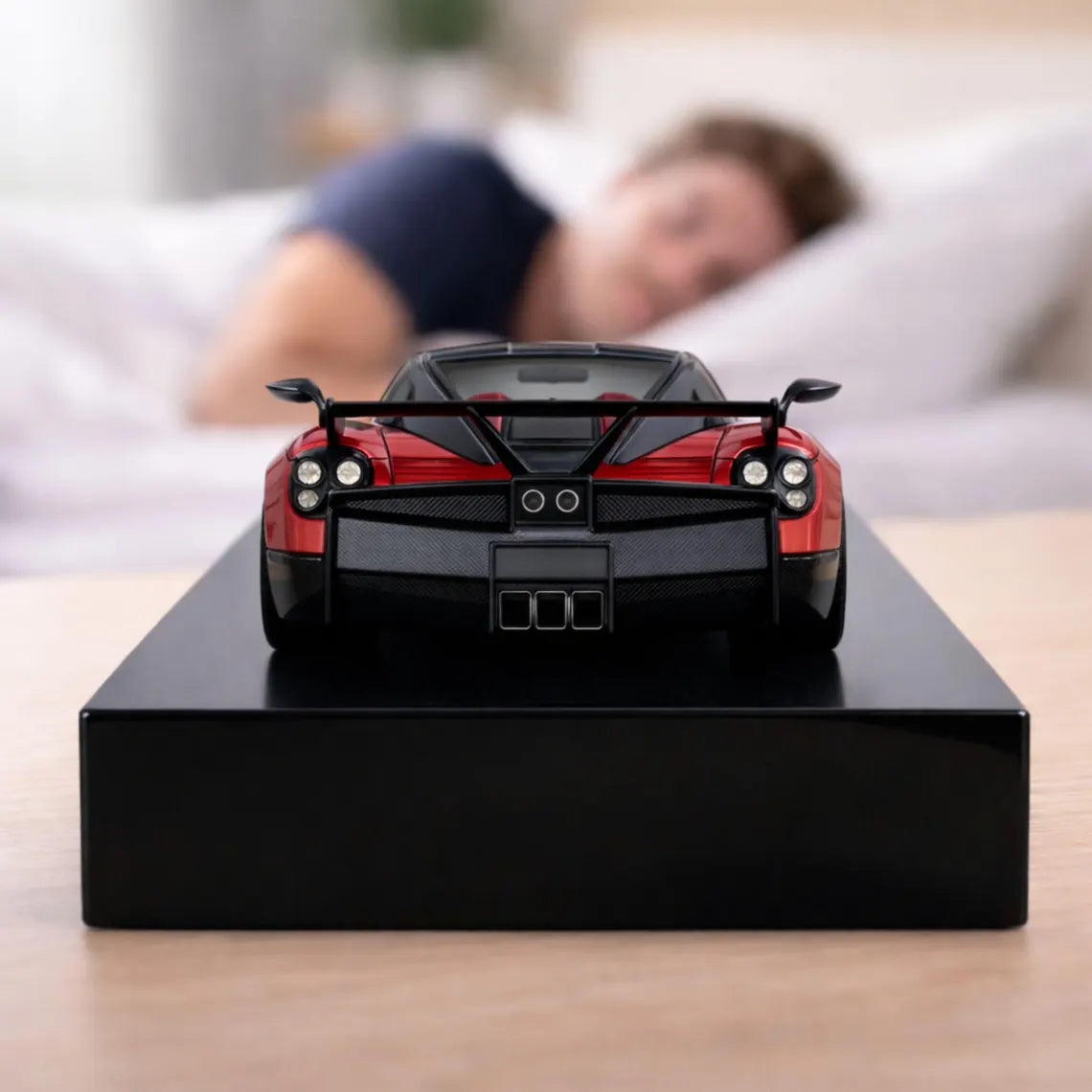 Pagani Huayra Car Alarm Clock – Handmade – Steam Effect – Red
