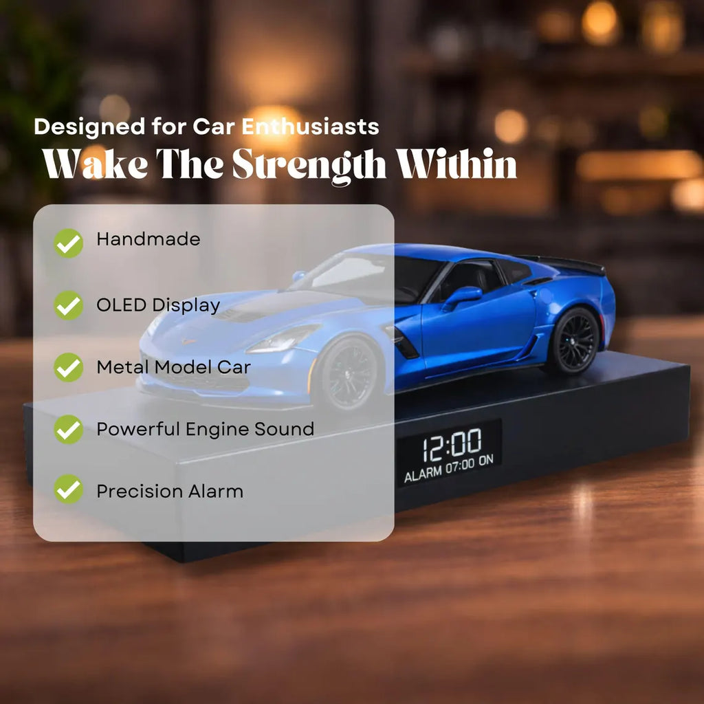 Chevrolet Corvette Z06 Car Alarm Clock – Handmade