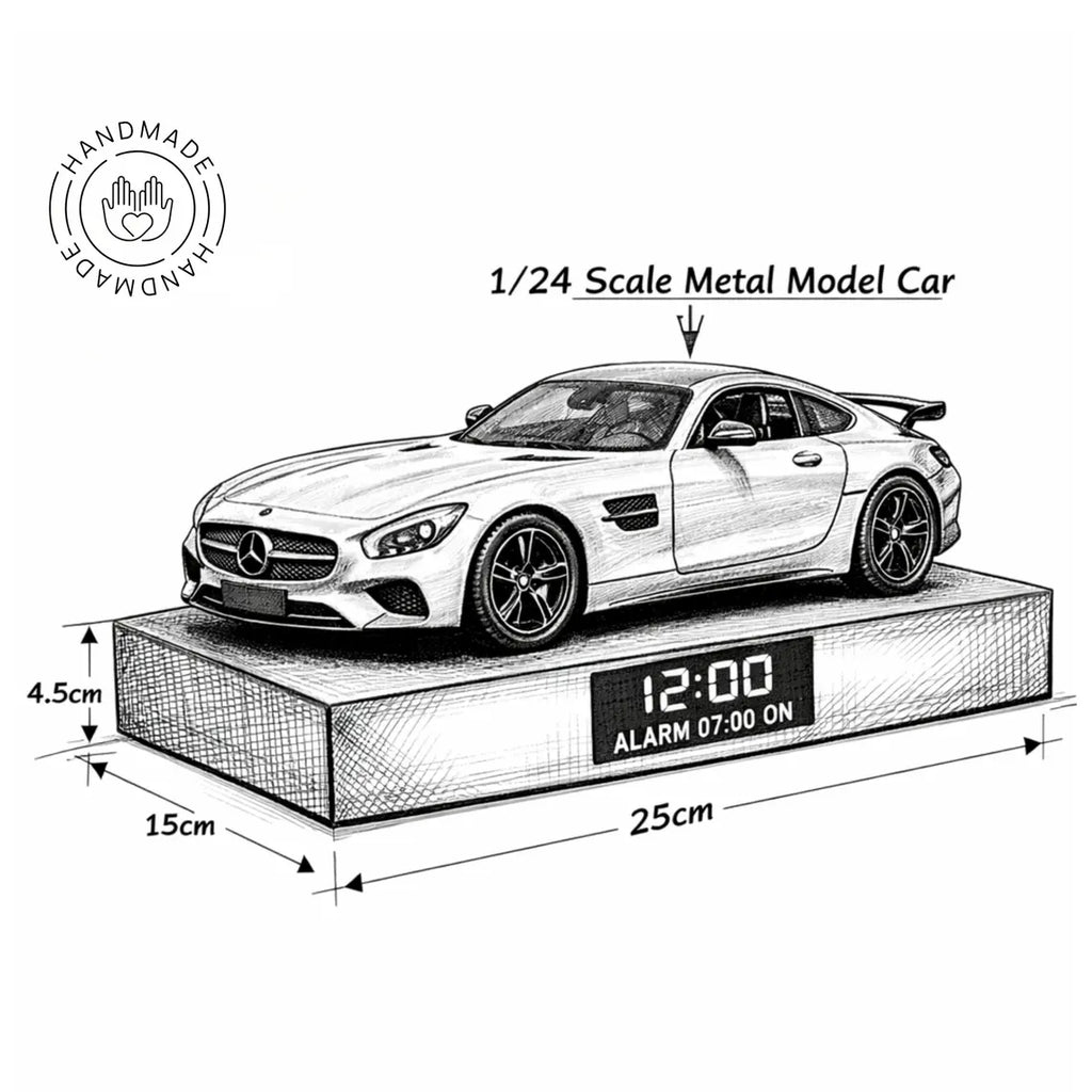 Mercedes AMG GT Car Alarm Clock – Handmade