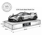 Pagani Huayra Car Alarm Clock – Handmade – Steam Effect – Gray