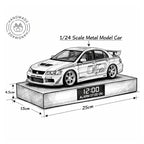 Mitsubishi Lancer Evolution VII Car Alarm Clock – Handmade