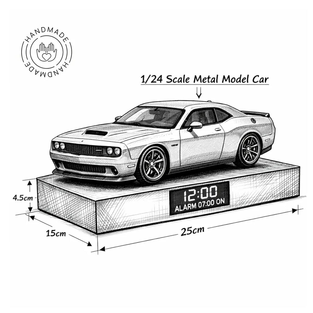 Dodge Challenger SRT8 Car Alarm Clock – Handmade